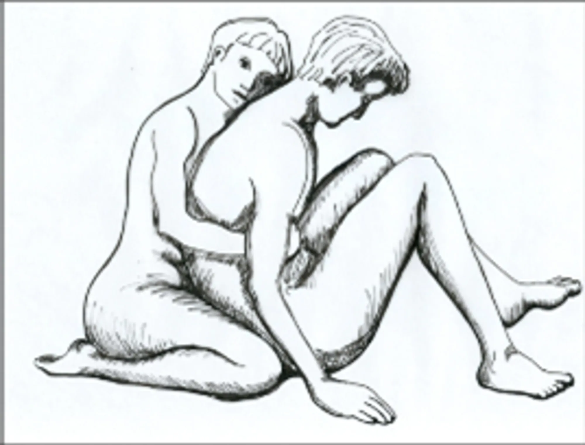 En tegning av en person