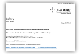 Skjermdump fra join-løsningen på helsenorge.no. Bilde.