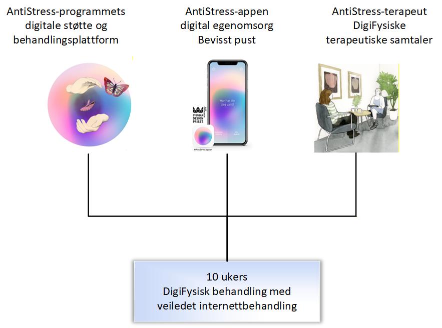 Diagram over AntiStress-programmets ulike deler