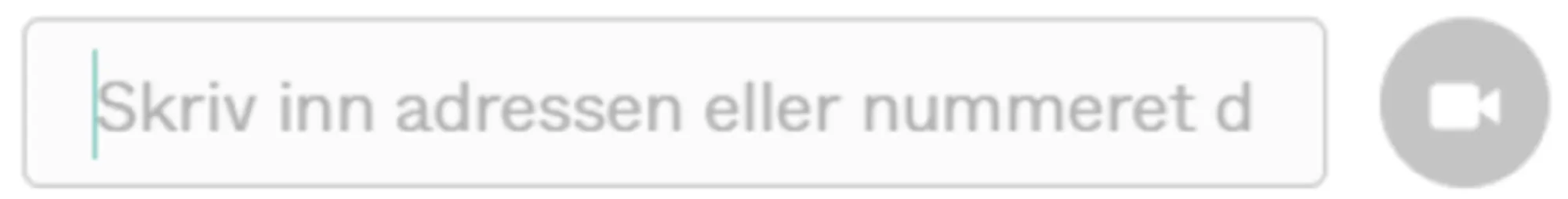 Skjermbilde. Dialogboks hvor du skriver inn adresse eller nummer.