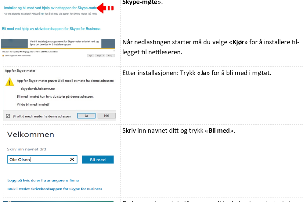 Stegene hvordan du klargjør bærebar PC for videokonsultasjoner