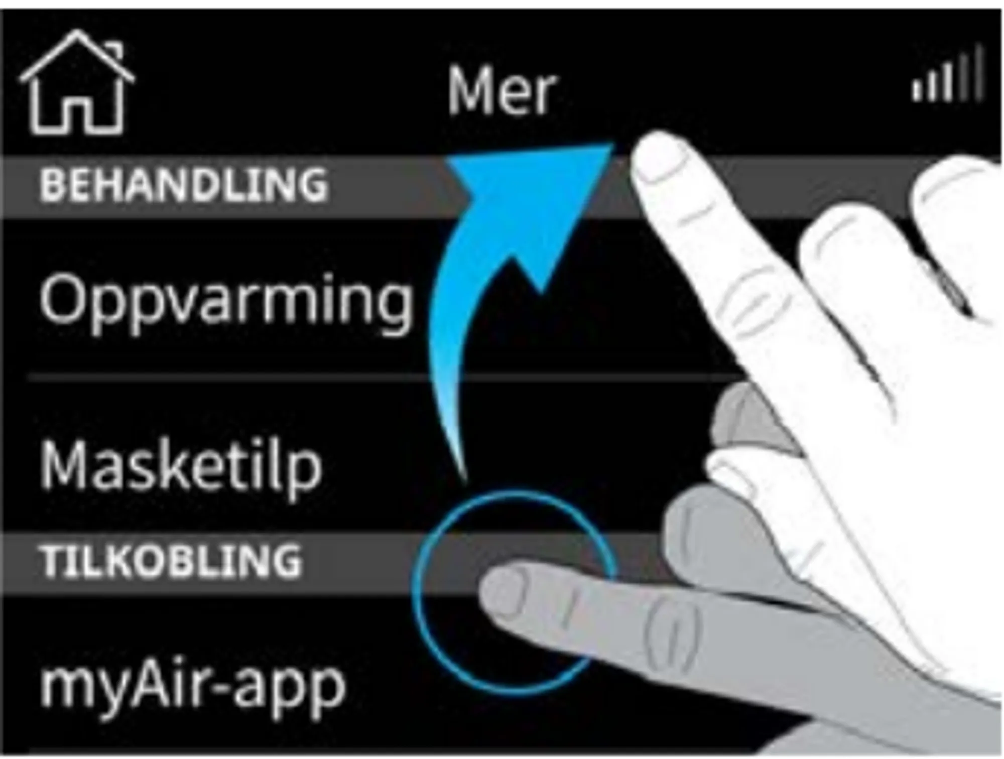 Illustrasjon av masketilpasning kontroll