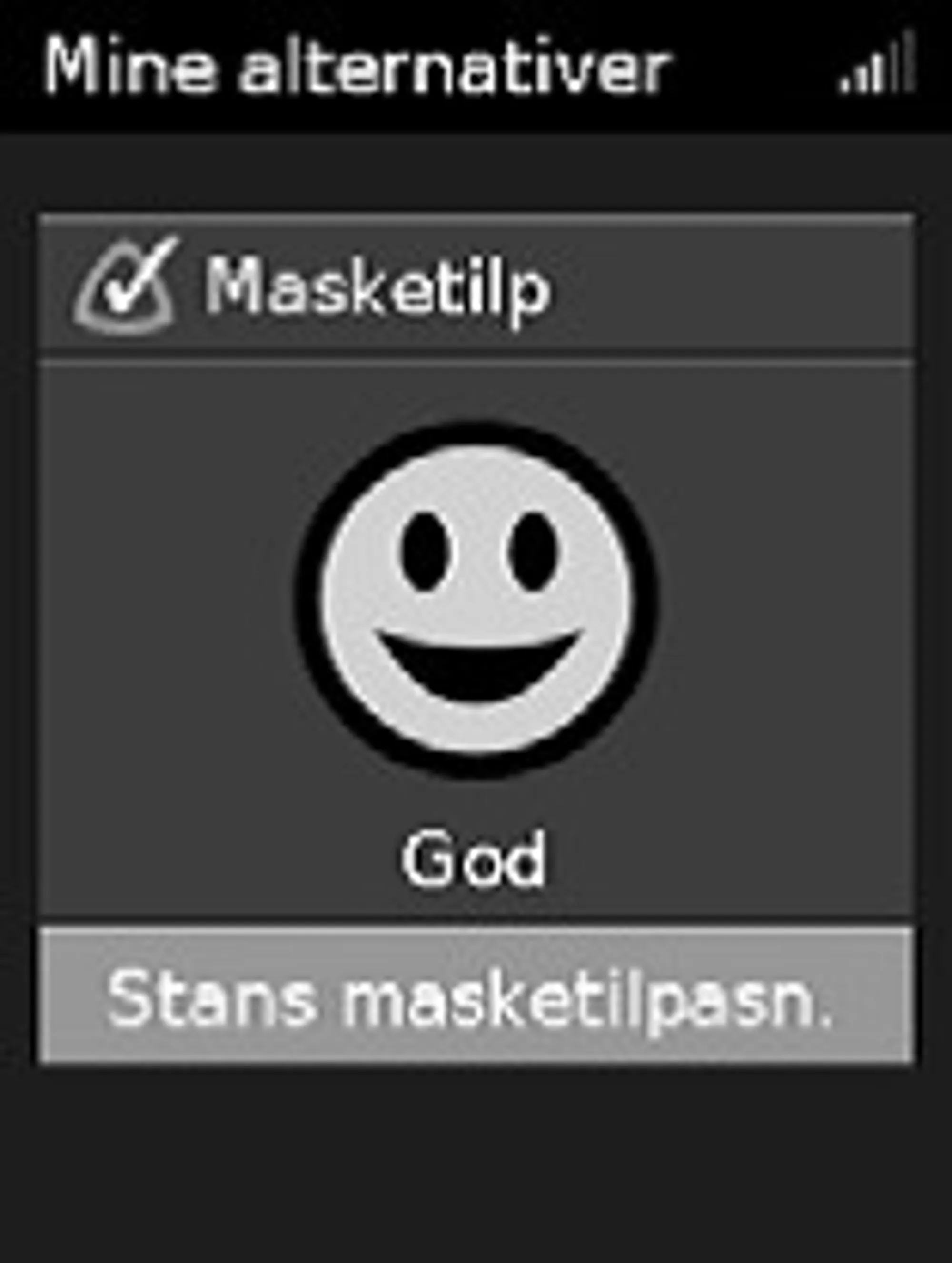 Illustrasjon av God masketilpasning