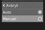 Illustrasjon av hvordan endre til manuaell innstilling