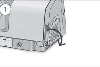 Bilde av luke for bytte av CPAP-filter