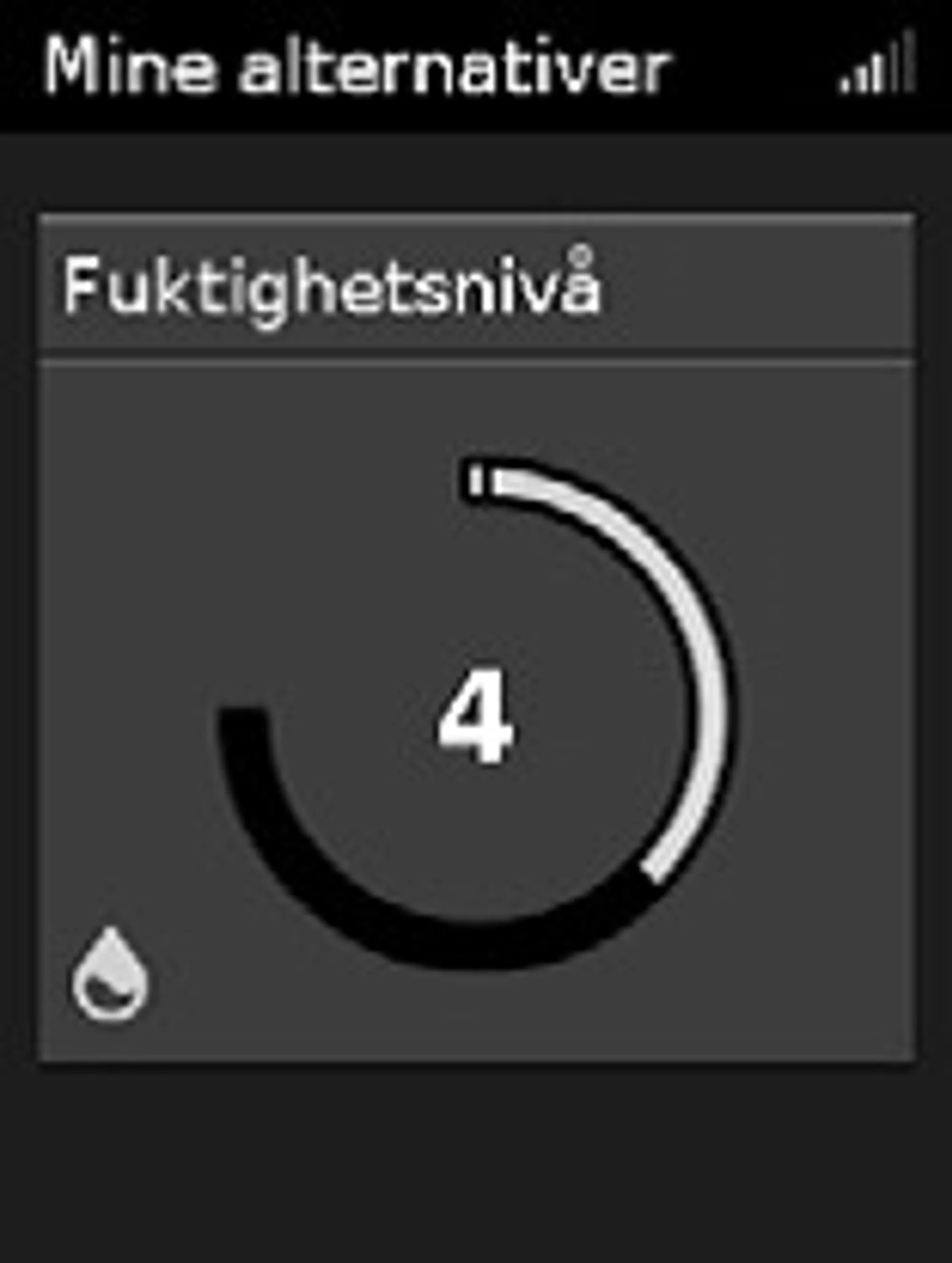 Illustrasjon for hvordan du kan endre fuktighetsnivået