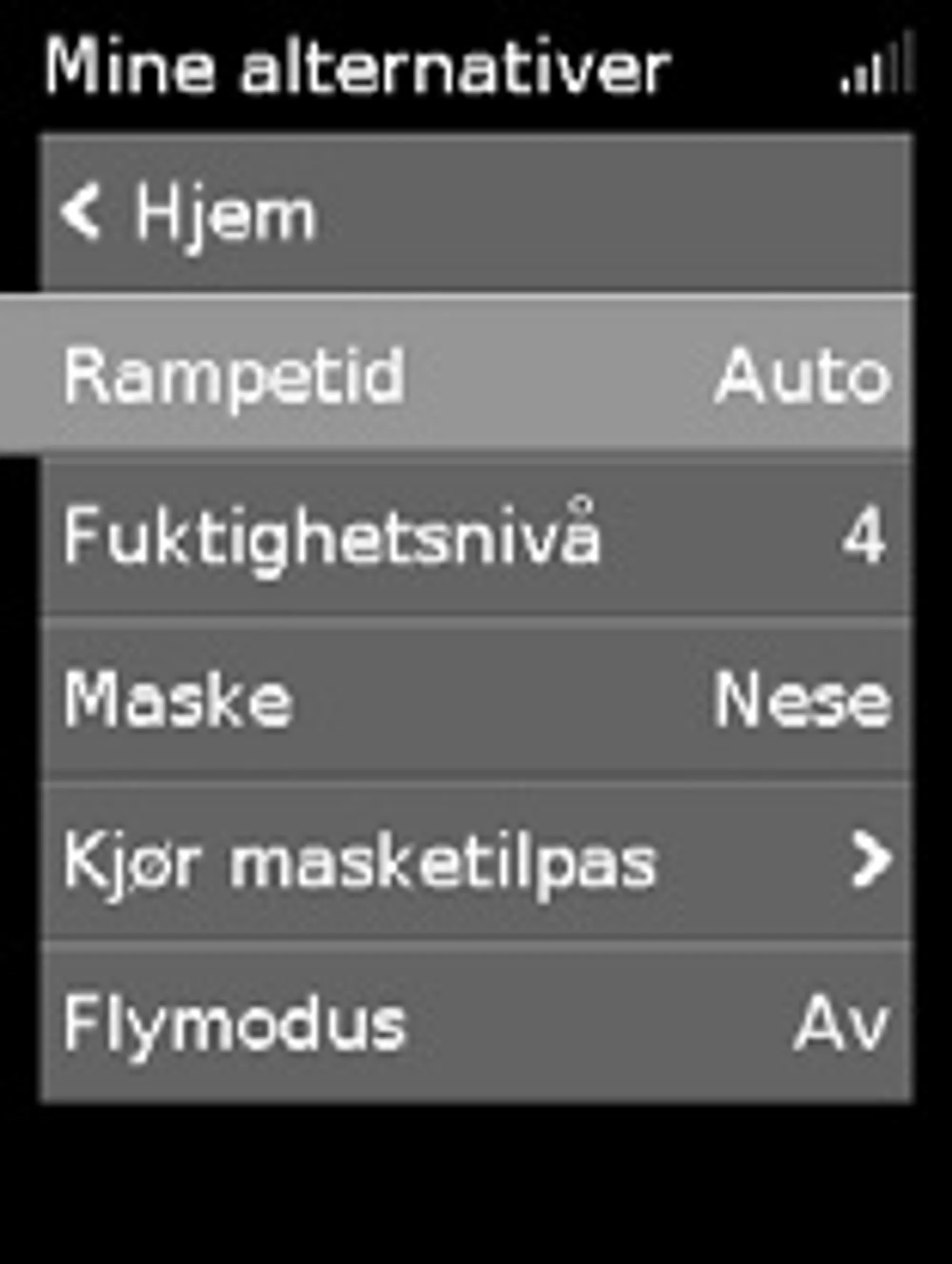 Illustrasjon som viser hvordan du kan endre rampetiden