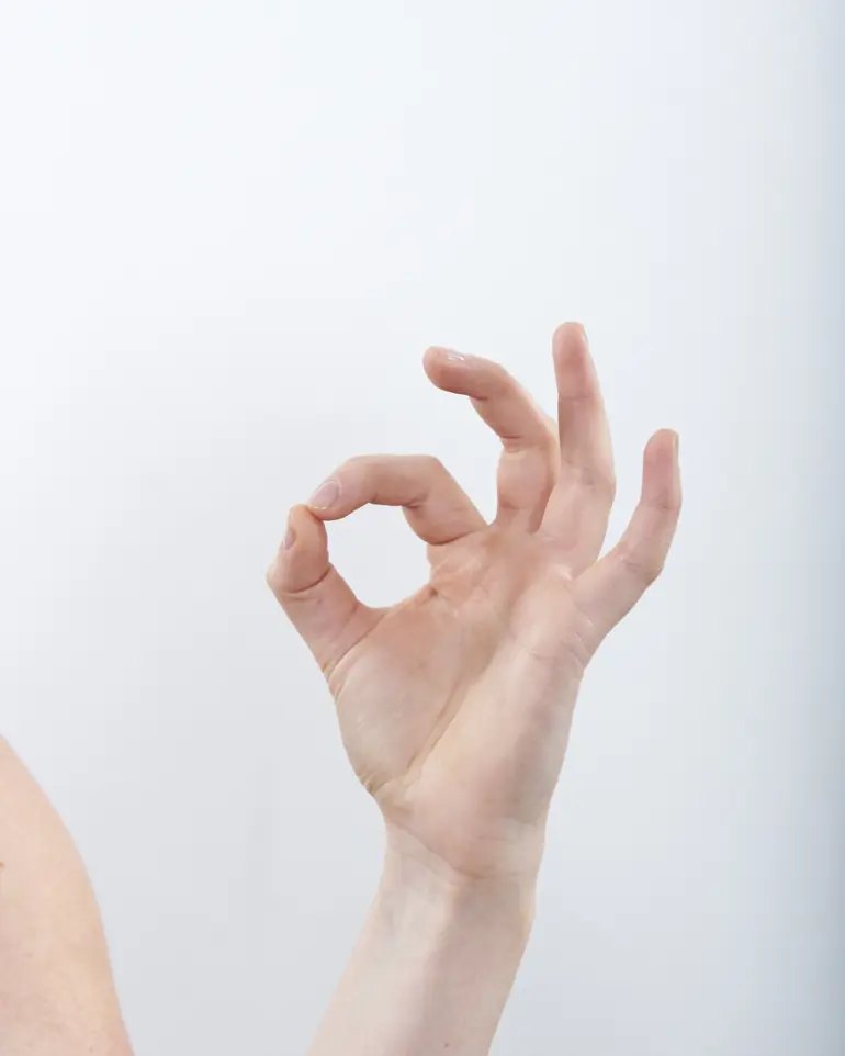 Tommel mot pekefinger