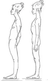 Tegning av person som retter opp ryggen